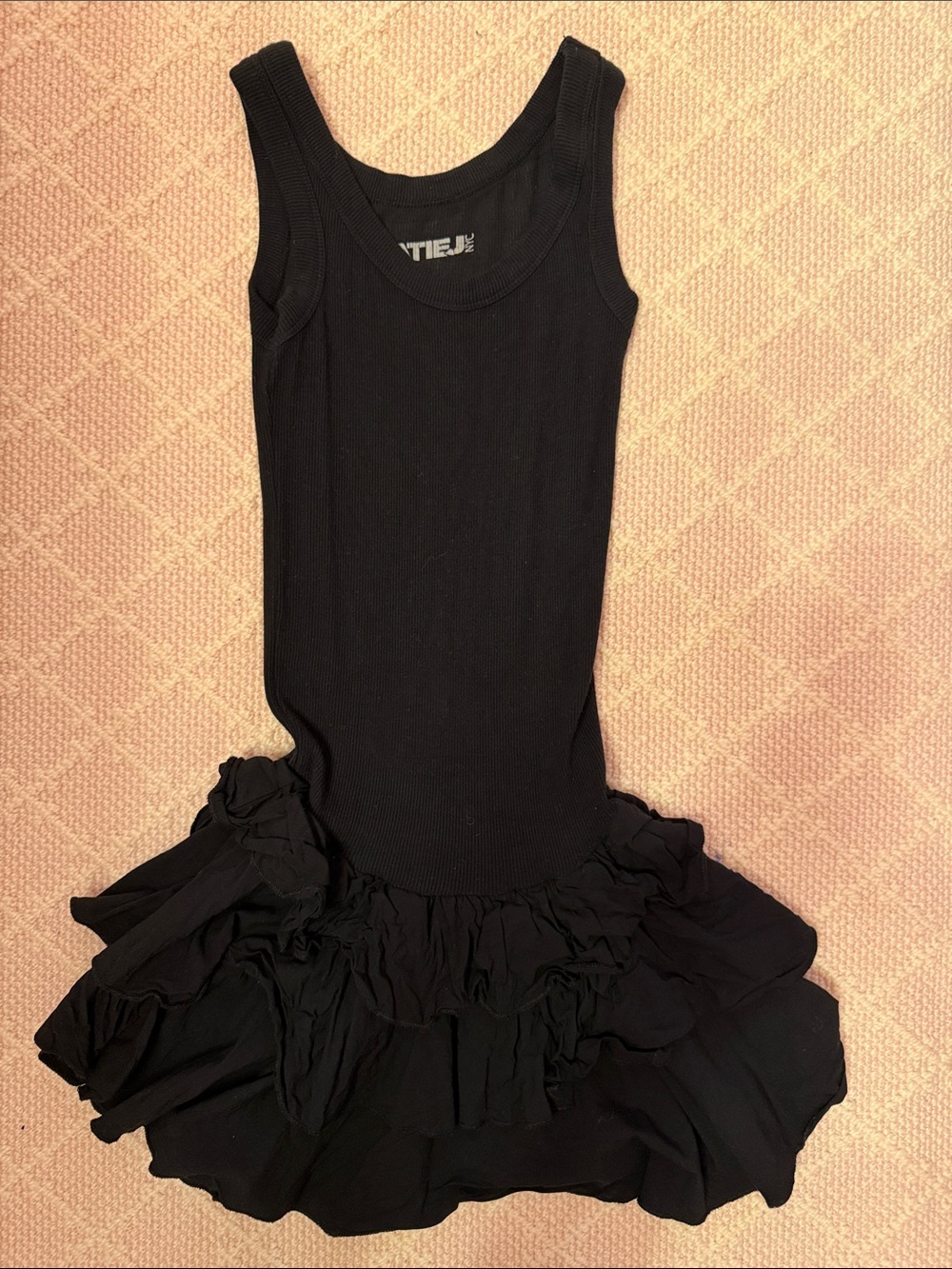 Black Ruffled Tank Dress